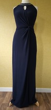 MONSOON Dress Sz 16 navy embellished maxi evening long party blue wedding prom
