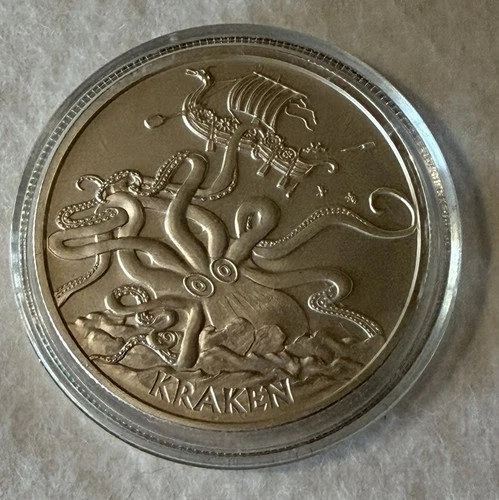 1oz “Kraken” .999 Fine Silver Round Anonymous Mint