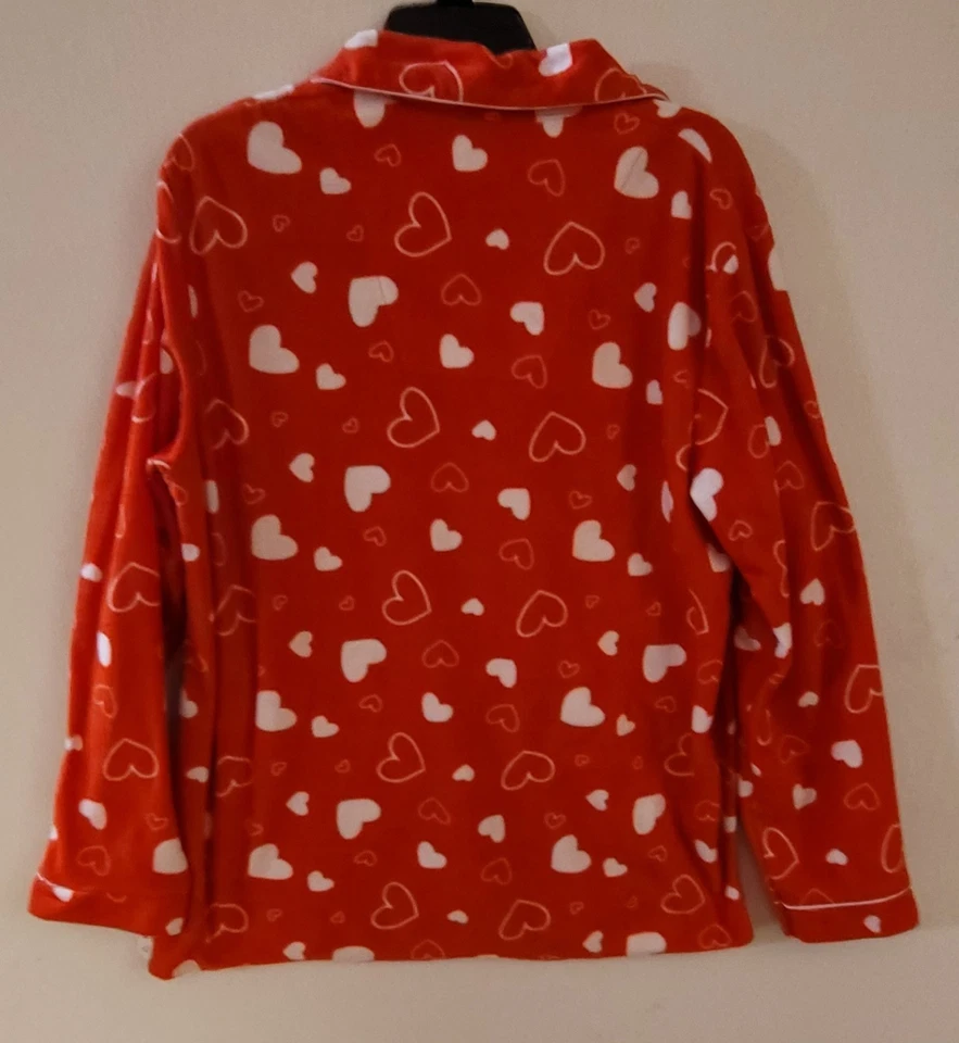 Angelina Ropa de Dormir Corazones Rojos y Blancos Mujer’s Pijama Set XL Poliéster Foto 2 de 4