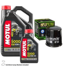 ZX1000 ZX10R Motul 5000 10w40 5L Oil Filter Kit Kawasaki ZX 1000 2008 8.05 per litre