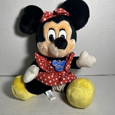 Vintage Minnie Mouse 1980's - 10" Plush Doll Disneyland Disney World