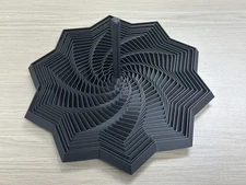 3D Printing Expanded Sensory Fidget Star Model Visual Whirling Spiral Ornaments