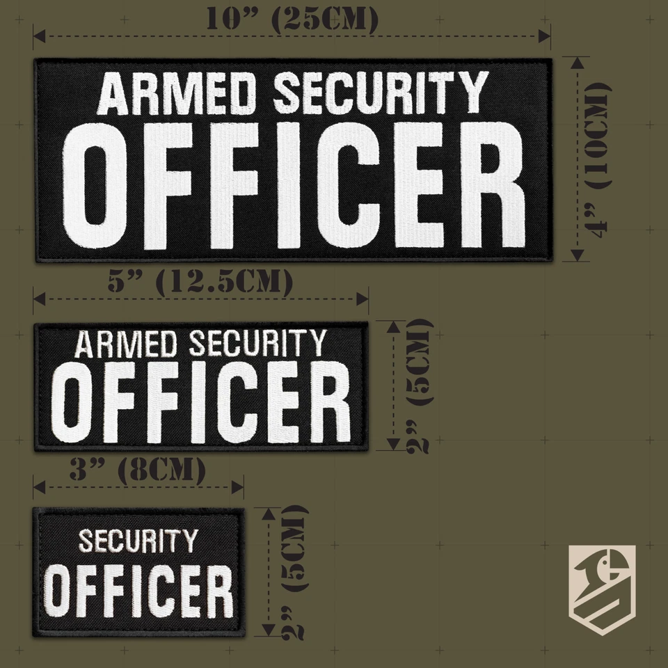 3Pcs Armed Security Officer Patch Set: Durable Embroidered Tactical Patches - Image 3 of 4