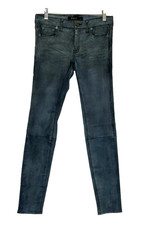 Polo RALPH LAUREN Textured Lamb Leather Skinny 5 Pockets PANTS Jeans Size 2 NEW