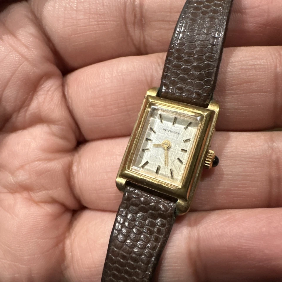 Reloj de mujer Wittnauer 17 joyas cuerda manual 16 mm ajuste 7 pulgadas raro funcionando vintage Foto 3 de 4
