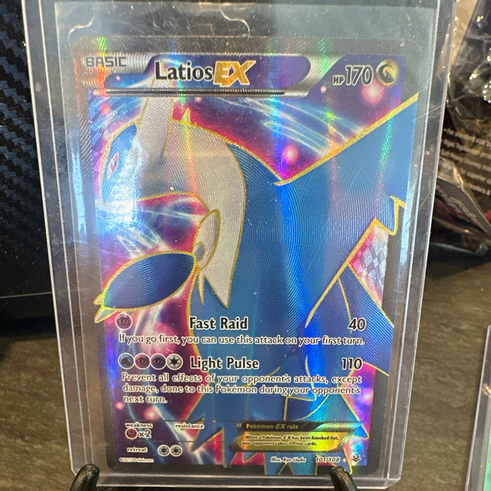 The Pokémon Company Latios EX 101/108 Roaring Skies Ultra Rare Full Art Holo ENG