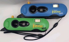 VINTAGE 1999 GREEN and BLUE Polaroid I-Zone Instant Pocket Camera UNTESTED