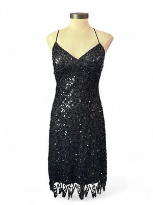 black with rose gold dress Muse Sequin Maxi Dress