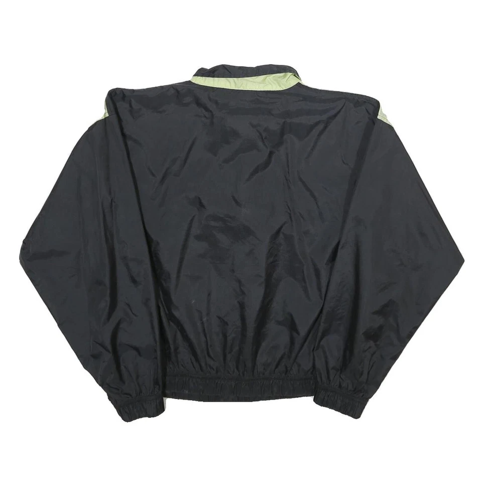 HANES Womens Black & Green Nylon Pullover Jacket M Lightweight Windbreaker - Image 3 of 4