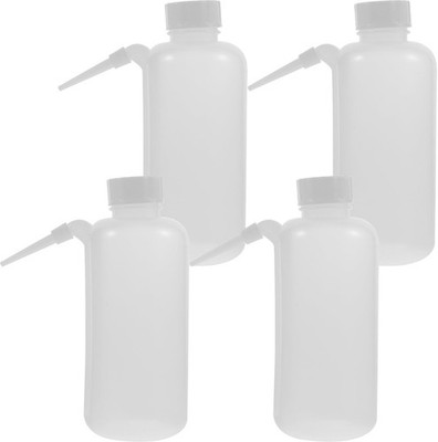 4Pcs Safety Wash Bottles 500ml, PE Plastic Squeeze Bottle for Lab Liquid