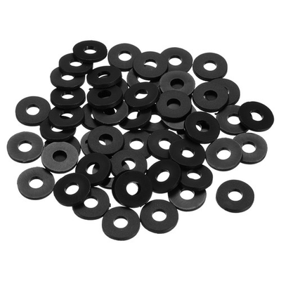 #ad 55Pcs M6 Nylon Flat Washers Plastic Washer 6mm ID 18mm OD 1.5mm Thick Black AU $14.59