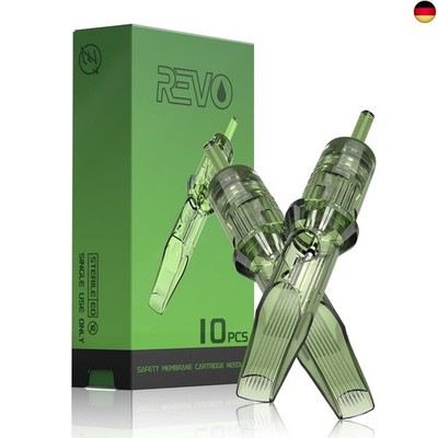 INKin REVO Tattoo Nadeln 17RM 10 Stück, Tattoo Cartridges #10 Bugpin 0,30MM