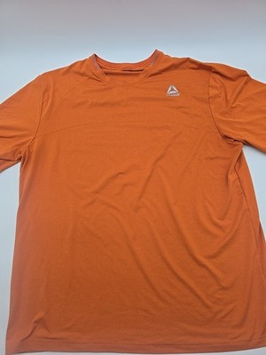 Reebok T-shirt Men XL Orange CrossFit Logo .#35607