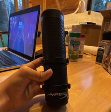 HyperX QuadCast S USB-C Condenser Mic RGB Lighting Mute Gain Control Black