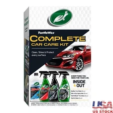 Complete Car Care 4 Piece Kit Auto Cleaner Wax Tire Shine Interior Detailer New