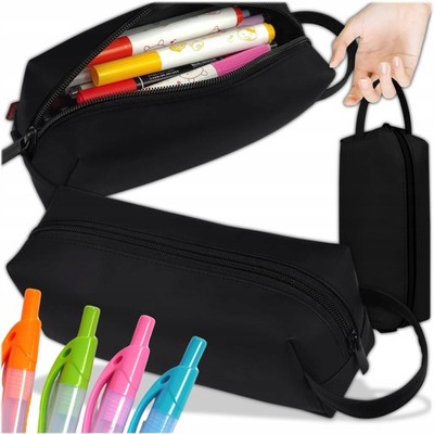 KRUMAD Federmäppchen Schule Mäppchen Stiftetasche Etui Wasserabweisend Schwarz