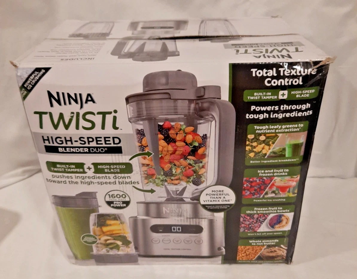 NINJA TWISTI HIGH SPEED BLENDER DUO 3 PRESET AUTO IQ PROGRAMS, 34 OZ. PITCHER
Opens in a new window