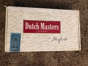 Vintage Cigar Box, Dutch Masters Cigars, Perfecto, 2/25 Cents, Factory 113 NJ