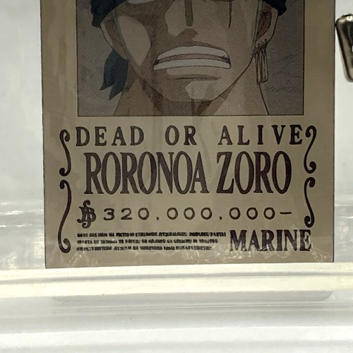 Roronoa Zoro One Piece Wanted Plate Llavero Dije Nuevo Japón Limitado Envío - Imagen 6 de 9