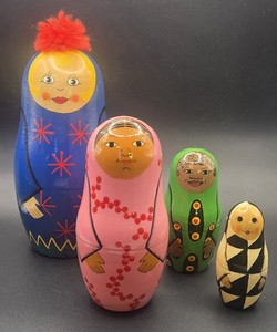 Vintage Matryoshka Jutanas 4 Nesting Doll Set Ikea  1999 Maria Vinka