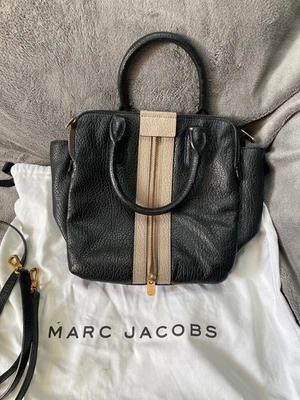 sac à main noir en cuir véritable marc jacobs - Photo 1/4