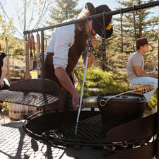 Telescoping Fire Blower Durable Brass Steel Tool Camping Campfire Grilling Pits