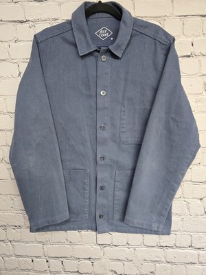 Alex Crane Kite Jacket Mens M Dusk Blue Cotton Chore Coat Workwear Shirt Jacket