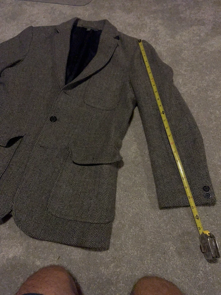 Abrigo deportivo gris espiga tweed de L.L. Frijol. Talla 38. Foto 4 de 4