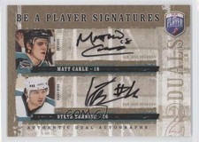 2006 Upper Deck Be a Player Signatures Duals Matt Carle Steve Bernier Auto 0m0