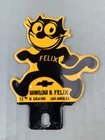 VINTAGE FELIX THE CAT CHEVROLET CHEVY MOTOR OIL PORCELAIN TOPPER SIGN