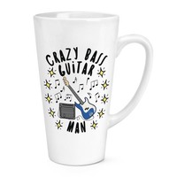 VerrüCkte Bass Gitarre Mann Stars 483Ml Groß Latte Becher Tasse Vatertag Lustig