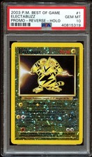 PSA 10 GEM MINT Electabuzz # 1 REVERSE HOLO Best of Game Pokemon Card on eBay