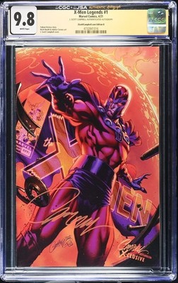X-Men Legends #1 CGC x JSA 9.8 Signed J. Scott Campbell Magneto Variant 2021 SS