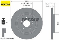 2X Bremsscheibe Textar 92347503 2 Bremsscheiben Hinterachse Hinten FüR Hyundai