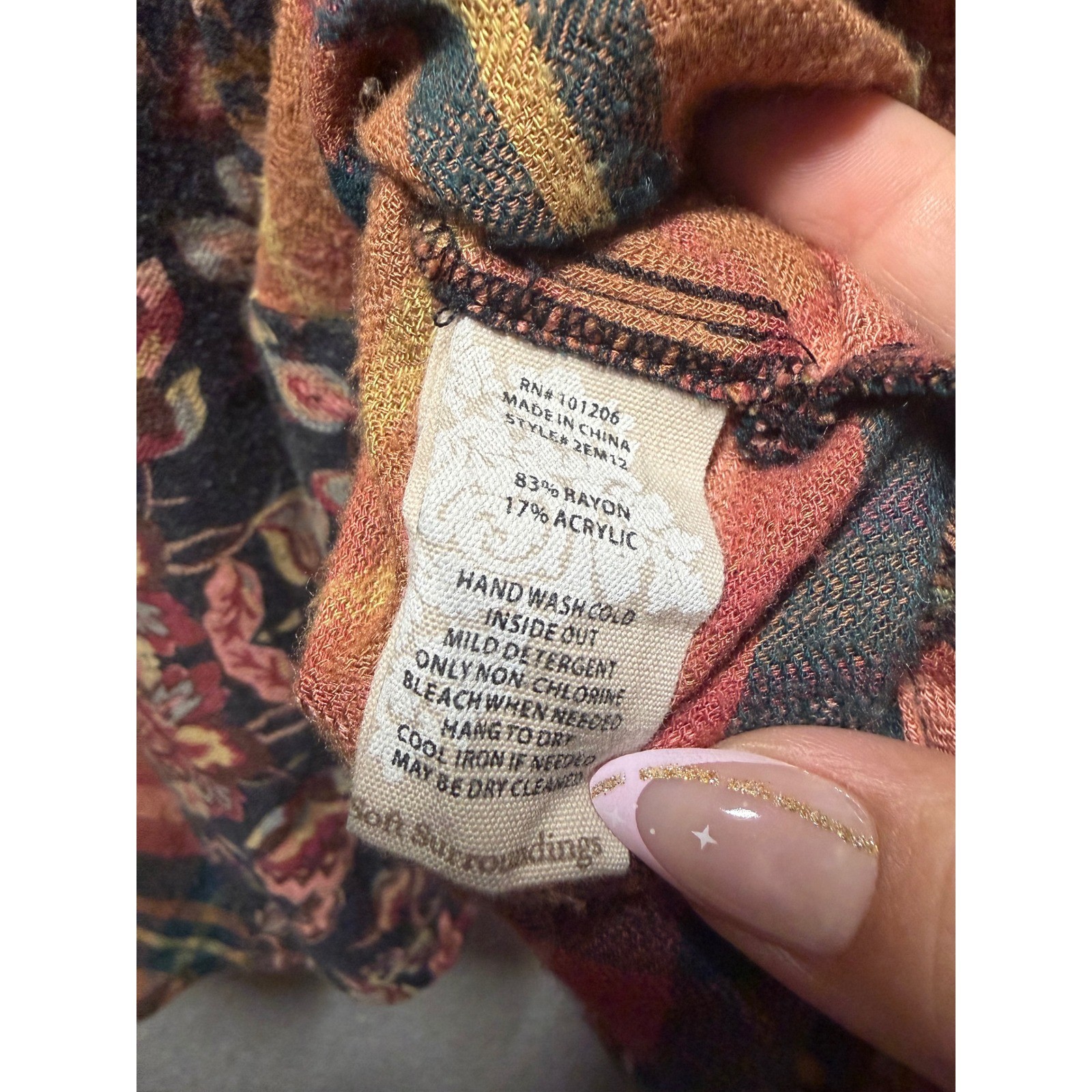 Soft Surroundings Mixed Print Patchwork Tunic Flo… - image 4