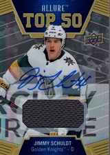 2019-20 UD Allure Top 50 Jersey Auto T5026 Jimmy Schuldt Auto Jersey /25 HKY