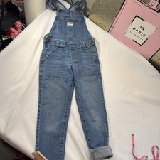 OshKosh B Gosh Kids Size 7Overalls Long Pants Vestback Blue Denim Vintage 537