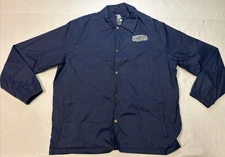 Men's Suavecito Pomade OG Windbreaker Size 2Xl Navy blue ( Logo ) Front N Back