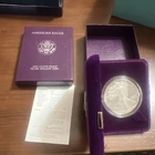 1986 AMERICAN SILVER EAGLE PROOF  1 oz . Box and COA Complete S- Mint