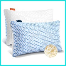 Shredded Memory Foam Pillows King Size Set of 2, Cooling Pillow Firm and Soft...