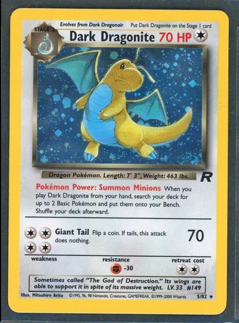 Pokemon Cards Dark Dragonite 5/82 Team Rocket Set Holo eBay Live Fri 11th Jul A