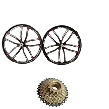 DONSP1986 26" 10 Spoke Mag Wheel Set 100*135mm &8 Speed 13T-32T Rotary Freewheel