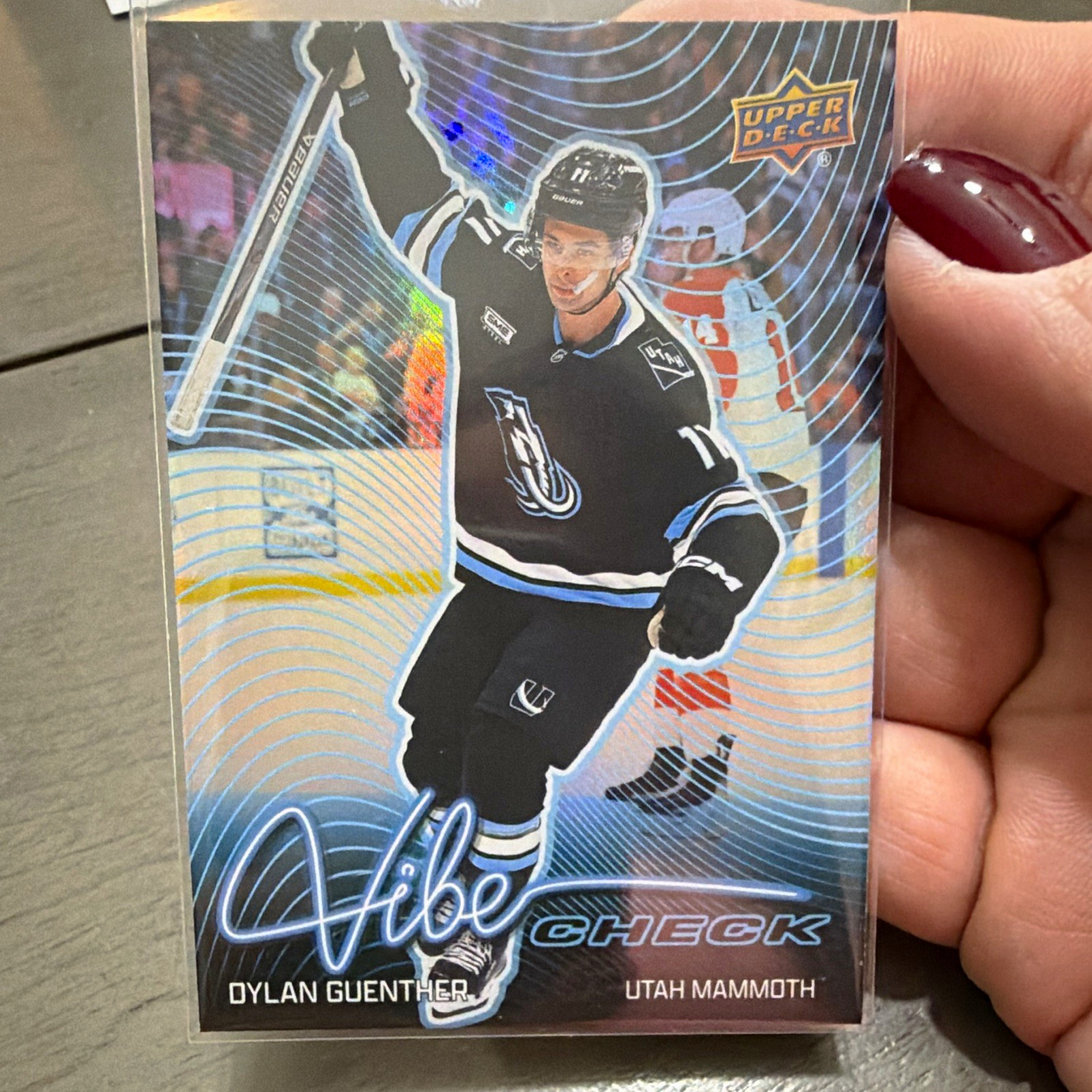 Upper Deck 2026-27 Series 1 Vibe Check Dylan Guenther VC-16 Utah Mammoth