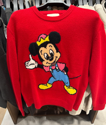 Zara x Harry Lambert x Disney Monty 100% Wool Jumper Red Size M