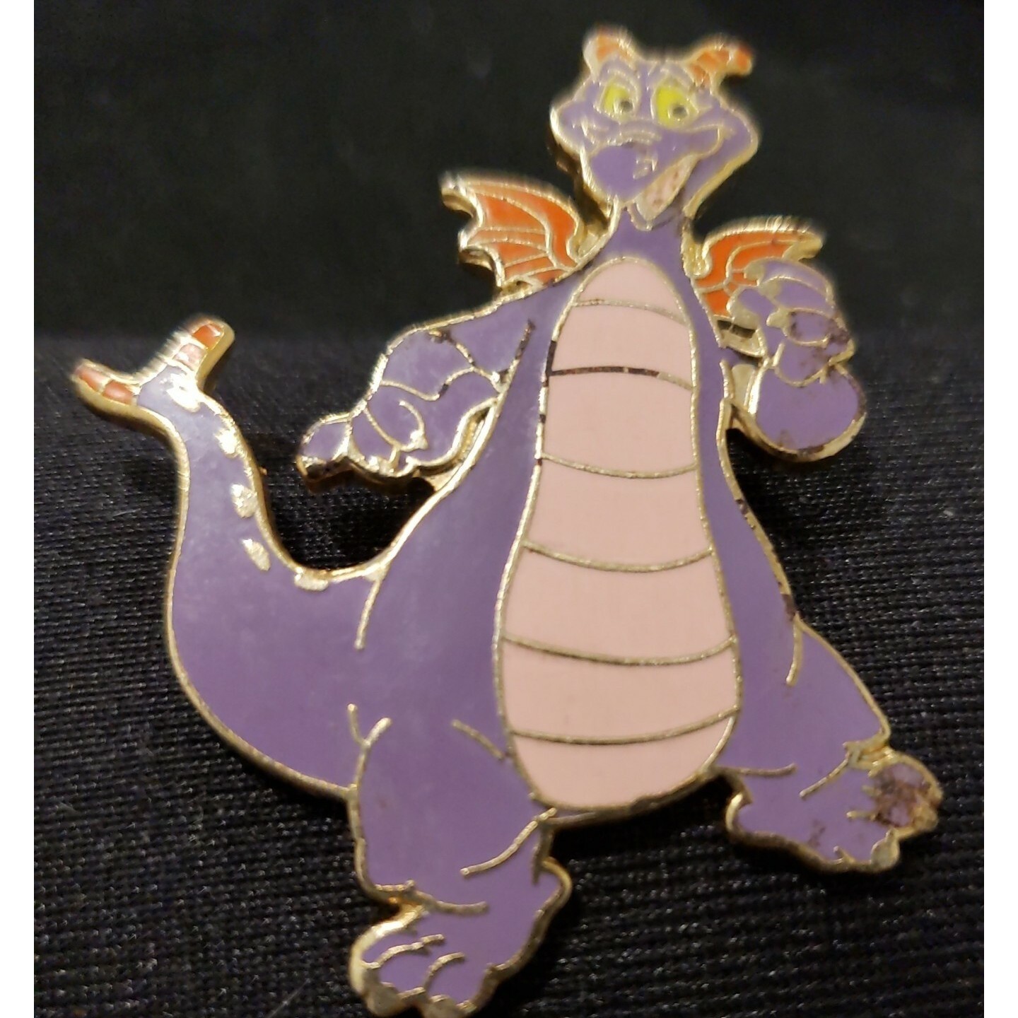 Vintage Disney Pin Figment Epcot Dragon Wings & Orange Horns from year 2000 433