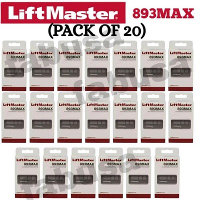 20  Pack 893MAX LiftMaster 3 Button Remote Control Garage Door Opener