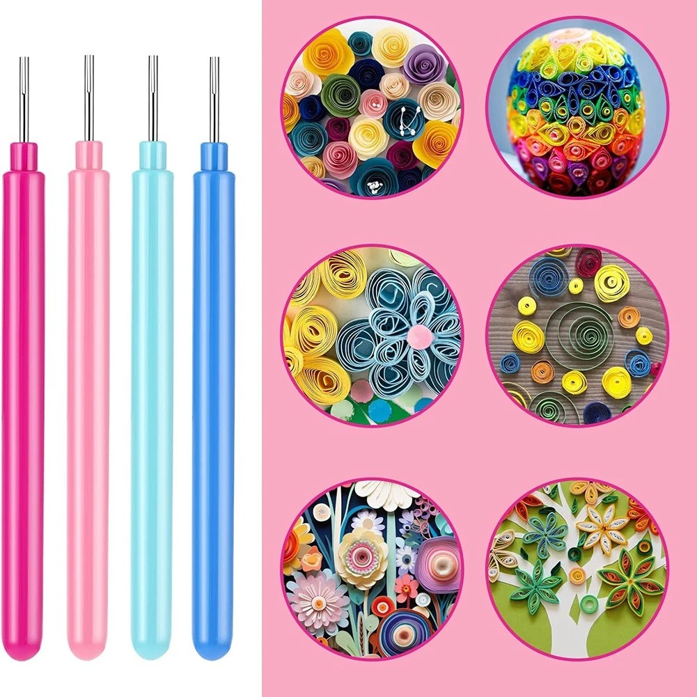 4pc Quilling Kit Quilling Tool for Flowers Crafts Strip Quilling Needle8733