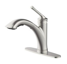 Glacier Bay Hemming 1-Handle Pull-Out Sprayer Kitchen Faucet Stainless Steel