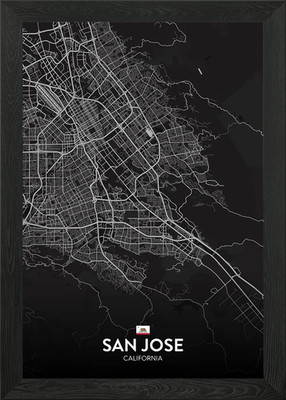 San Jose CA Gerahmtes Wandbild Poster Leinwanddruck Bild