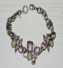 NEW Simply Vera Wang Purple Stone Crystal rhinestone Cluster Bracelet